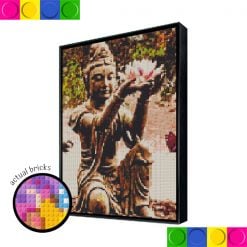 Buddha with flower 78 x 104cm